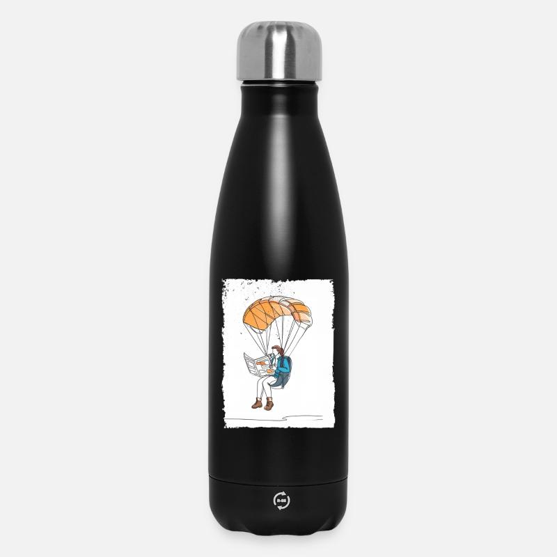 Airborne Reader Illustration - Insulated Water Bottle 500 ml - black