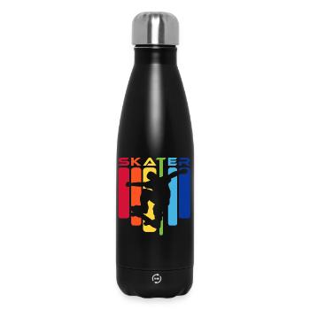 Skater Kids Rainbow Silhouette - Insulated Water Bottle 500 ml - black - Front