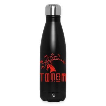 Red deer animal totem - Insulated Water Bottle 500 ml - black - Front