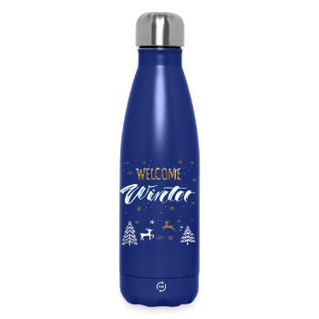Welcome Winter - Thermosflasche 500 ml - Dunkelblau  - Vorne