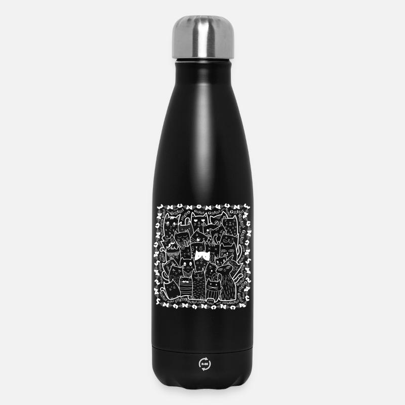Chats V1B - Bouteille isotherme 500 ml - noir