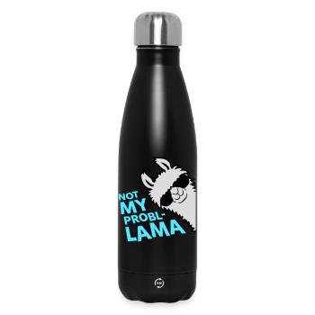 Lama Not My Problama Cool Sonnenbrille Seitlich - Thermosflasche 500 ml - Schwarz - Vorne