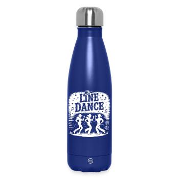 Line Dance Silhouettes - Insulated Water Bottle 500 ml - dark blue  - Front