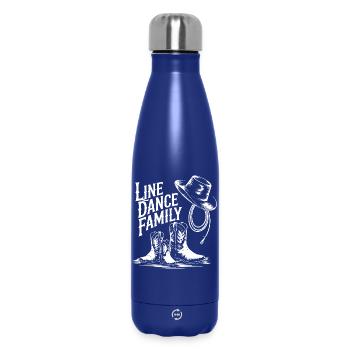 Line Dance Family Cowboy Boots - Insulated Water Bottle 500 ml - dark blue  - Front