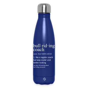 Définition du coach de montée de taureaux Entraîneur drôle et cool - Bouteille isotherme 500 ml - bleu foncé  - Devant