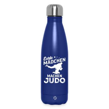 echte maedchen machen judo  - Thermosflasche 500 ml - Dunkelblau  - Vorne