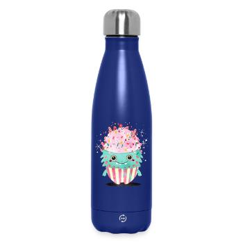 Niedliches Cupcake-Monster – Süß und verspielt - Thermosflasche 500 ml - Dunkelblau  - Vorne