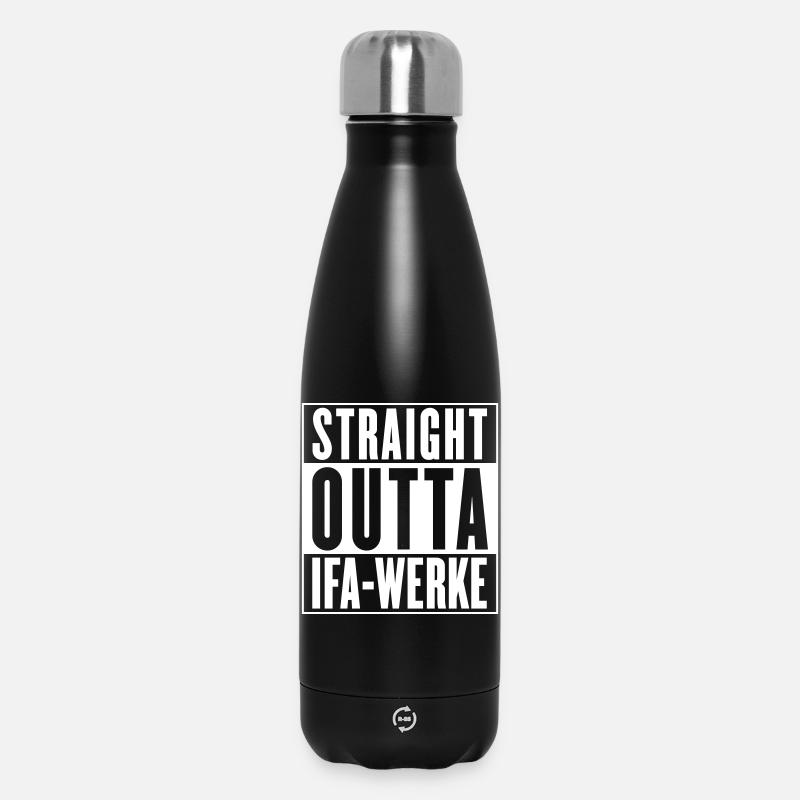 Mouvements IFA droits (couleur changeante) - Bouteille isotherme 500 ml - noir