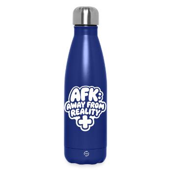 AFK loin de la réalité - Bouteille isotherme 500 ml - bleu foncé  - Devant