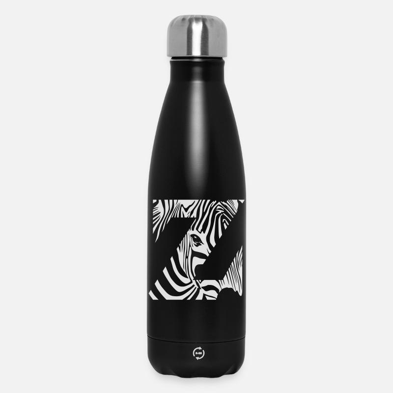 Zebra Mix Mono White - Bouteille isotherme 500 ml - noir