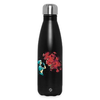 Soignant contre les héros du virus Corona - Bouteille isotherme 500 ml - noir - Devant