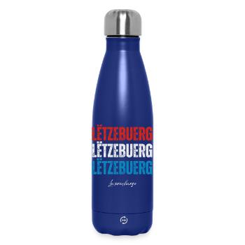 Flag of Luxembourg, Luxembourg pride - Insulated Water Bottle 500 ml - dark blue  - Front