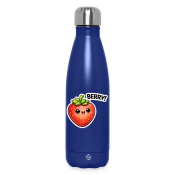 Autocollants Berry Style Kawaii - Bouteille isotherme 500 ml - bleu foncé  - Devant