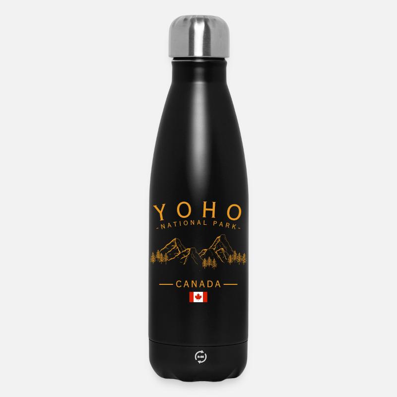 Parc national de Yoho au Canada - Bouteille isotherme 500 ml - noir