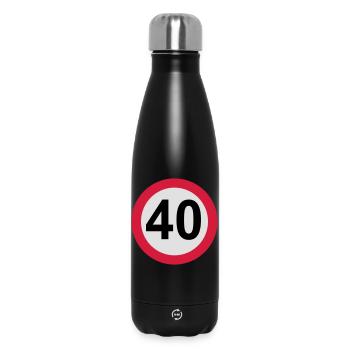 40 Geburtstag - Thermosflasche 500 ml - Schwarz - Vorne