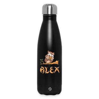 Eule Alex - Thermosflasche 500 ml - Schwarz - Vorne