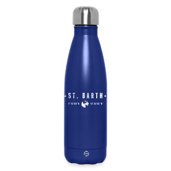 St Barth Coordonnées Géographiques Stylisées - Bouteille isotherme 500 ml - bleu foncé  - Devant