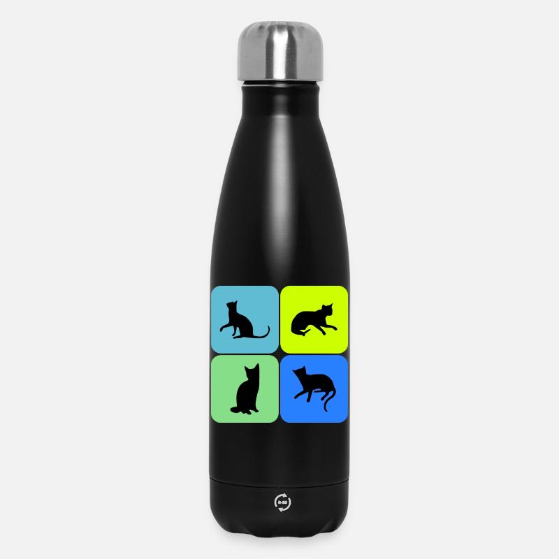 chat chat chat, cadeau - Bouteille isotherme 500 ml - noir