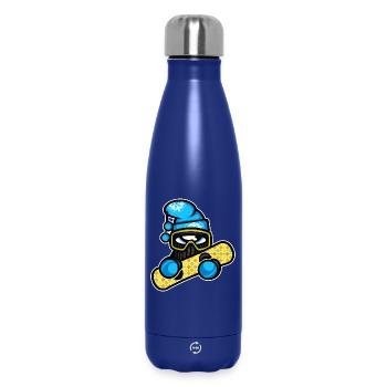 wintersport schnee snowboarden - Thermosflasche 500 ml - Dunkelblau  - Vorne
