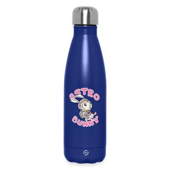Astronaut bunny - Insulated Water Bottle 500 ml - dark blue  - Front