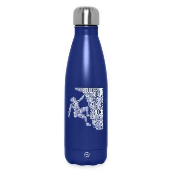 Boulder Klettern Bergsteigen Felswand Bergsteiger - Thermosflasche 500 ml - Dunkelblau  - Vorne
