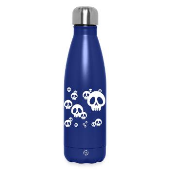 Tête de mort manga invasion (blanc) - Bouteille isotherme 500 ml - bleu foncé  - Devant
