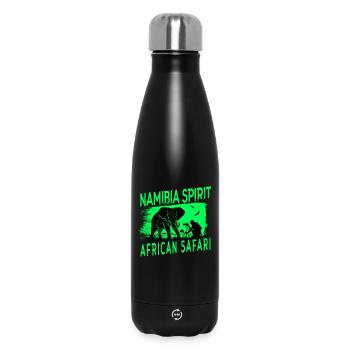 Design safari en Afrique en Namibie - Bouteille isotherme 500 ml - noir - Devant