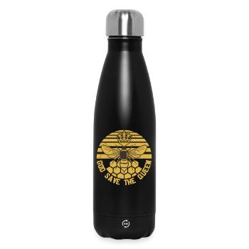 God Save The Queen Beekeeper Honey Bee - Bouteille isotherme 500 ml - noir - Devant