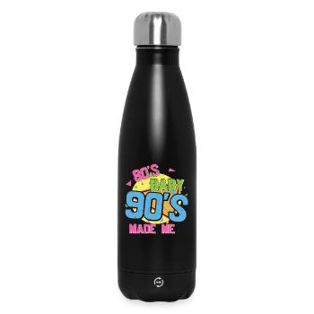 80s bébé 90s m’a fait j’aime les années 80 90s - Bouteille isotherme 500 ml - noir - Devant