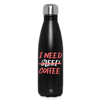 Fatigue Coffee Lovers Statement Coffee Drinking - Insulated Water Bottle 500 ml - black - Front