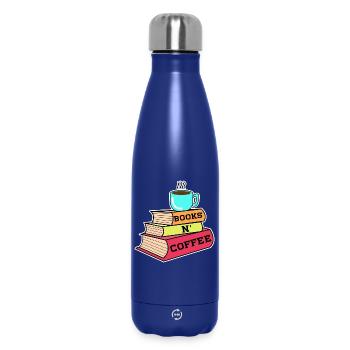 Caffeine Coffee Drinking Statement Coffee Lovers - Insulated Water Bottle 500 ml - dark blue  - Front