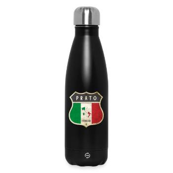 Prato Italy Coat of Arms Flags Design - Insulated Water Bottle 500 ml - black - Front