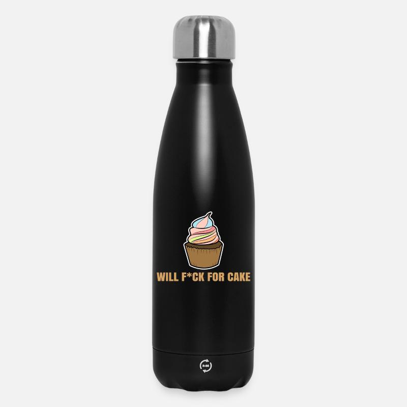 Gâteau Humoristique Candy Statement Cupcake - Bouteille isotherme 500 ml - noir