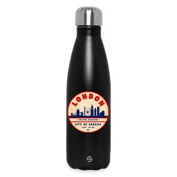 London Skyline City of Dreams - Insulated Water Bottle 500 ml - black - Front