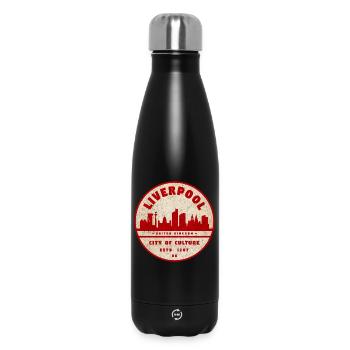 Sceau vintage de Liverpool Skyline - Bouteille isotherme 500 ml - noir - Devant