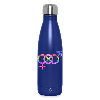 Gleichgeschlechtliche Ehe Regenbogen Lgbt Liebe - Thermosflasche 500 ml - Dunkelblau  - Vorne