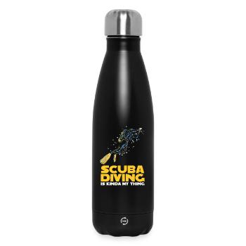Scuba Diver Instructor Design - Insulated Water Bottle 500 ml - black - Front