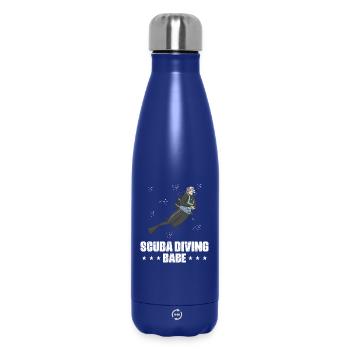Scuba Diving Spearfishing Design - Insulated Water Bottle 500 ml - dark blue  - Front