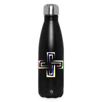 Neon Prism Frames Abstract Logo - Insulated Water Bottle 500 ml - black - Front