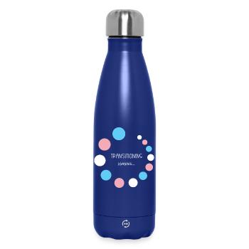 Mois de la fierté - Transition... Chargement - Bouteille isotherme 500 ml - bleu foncé  - Devant