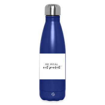 Be real not perfect Poster Design - Thermosflasche 500 ml - Dunkelblau  - Vorne