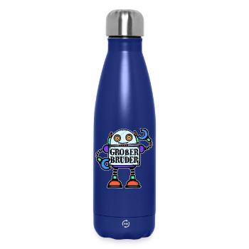 Bruderherz Statement Geschwister Großer Bruder - Thermosflasche 500 ml - Dunkelblau  - Vorne