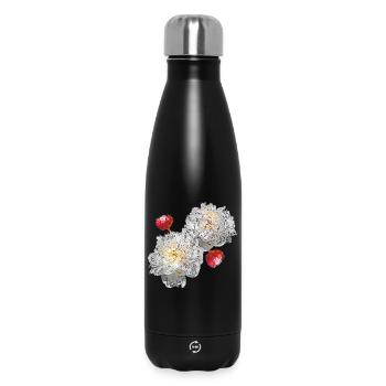 Pfingstrosen, Blumenmotive, gartenliebhaber - Thermosflasche 500 ml - Schwarz - Vorne