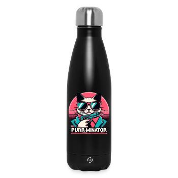 Le ronronnement - Bouteille isotherme 500 ml - noir - Devant