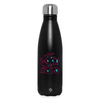 Neon Floral Ornament - Insulated Water Bottle 500 ml - black - Front