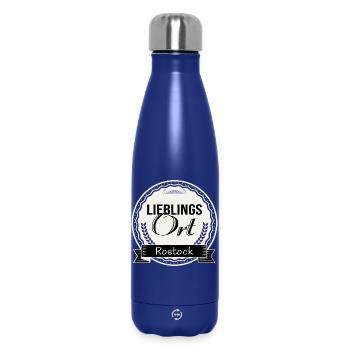 Lieblingsort Rostock - Thermosflasche 500 ml - Dunkelblau  - Vorne
