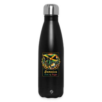La Jamaïque, berceau du reggae - Bouteille isotherme 500 ml - noir - Devant