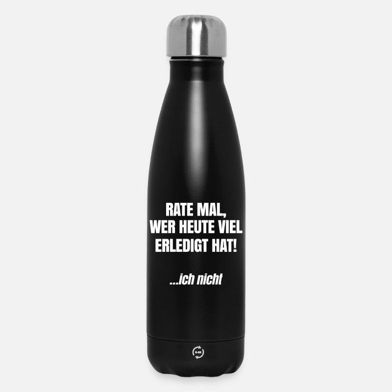 Witzig Statement Ist Mir Egal Gleichgültig - Thermosflasche 500 ml - Schwarz