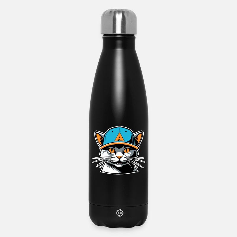 Chat dans un chapeau - Bouteille isotherme 500 ml - noir