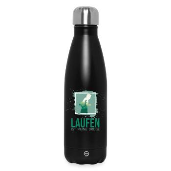 Laufen ist meine Droge - Thermosflasche 500 ml - Schwarz - Vorne